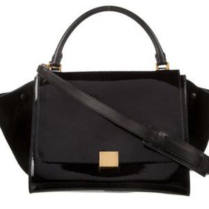 Celine medium trapeze bag in patent leather (retail $2,950)